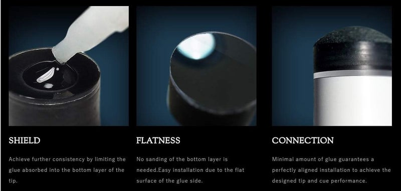 KAMUI Clear Black Cue Tip - Single Tip (Soft) - Image 3